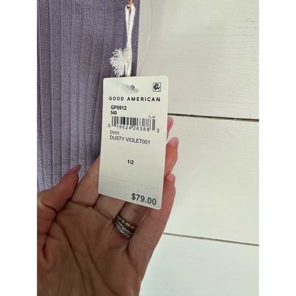 NWT Good American WIDE RIB SHINE CLEAN SEAMLESS LEGGINGS S/M - Picture 3 of 7